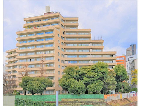 現地外観写真　鉄骨鉄筋コンクリート造地下1階付13階建て